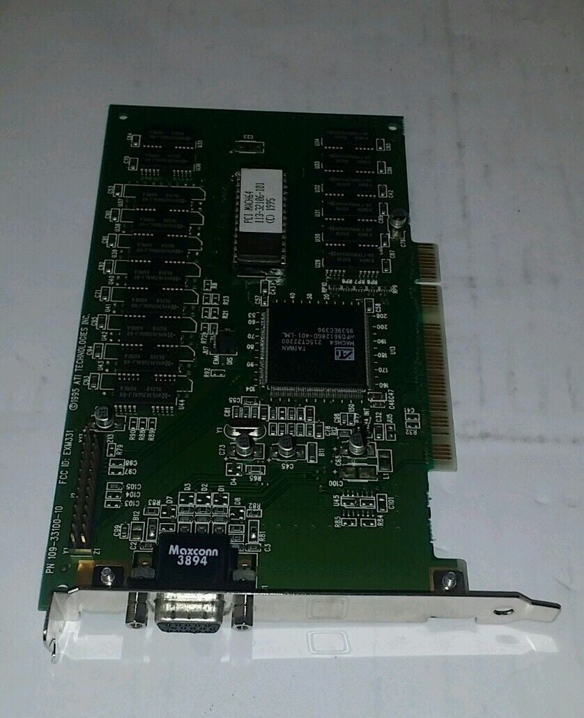 ATI 109-33100-10 PCI MACH64 Video Adapter Chipset ATI 215CT22200 Tested