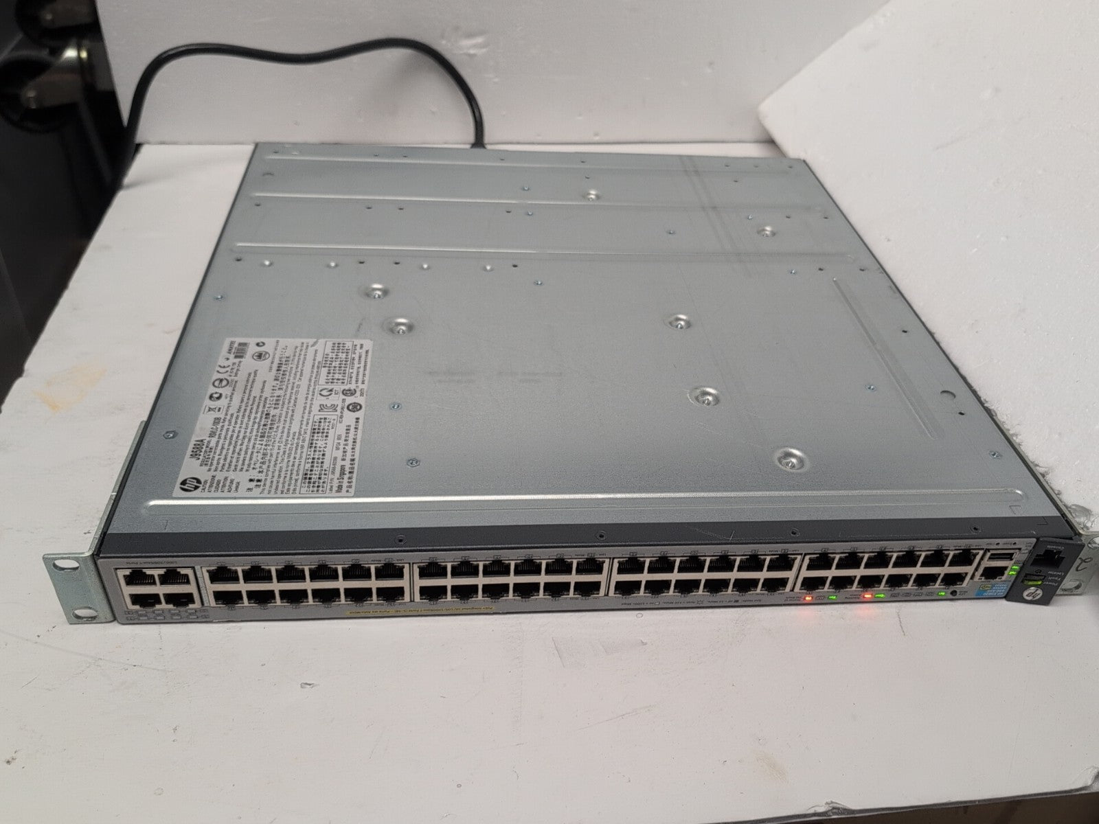 🔥 HP J9588A E3800 48-Port Gigabit 4x 10GBase-T 3800-48G-4XG POE Switch +PSU -