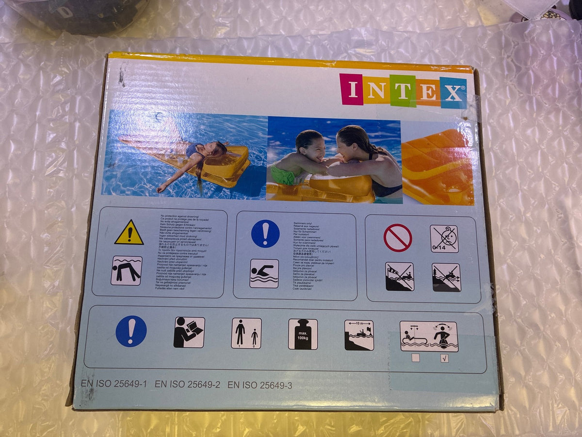 🔥 Intex Wet Set Collection Inflatable Pool Float Mattress 74 x 28 in Yellow