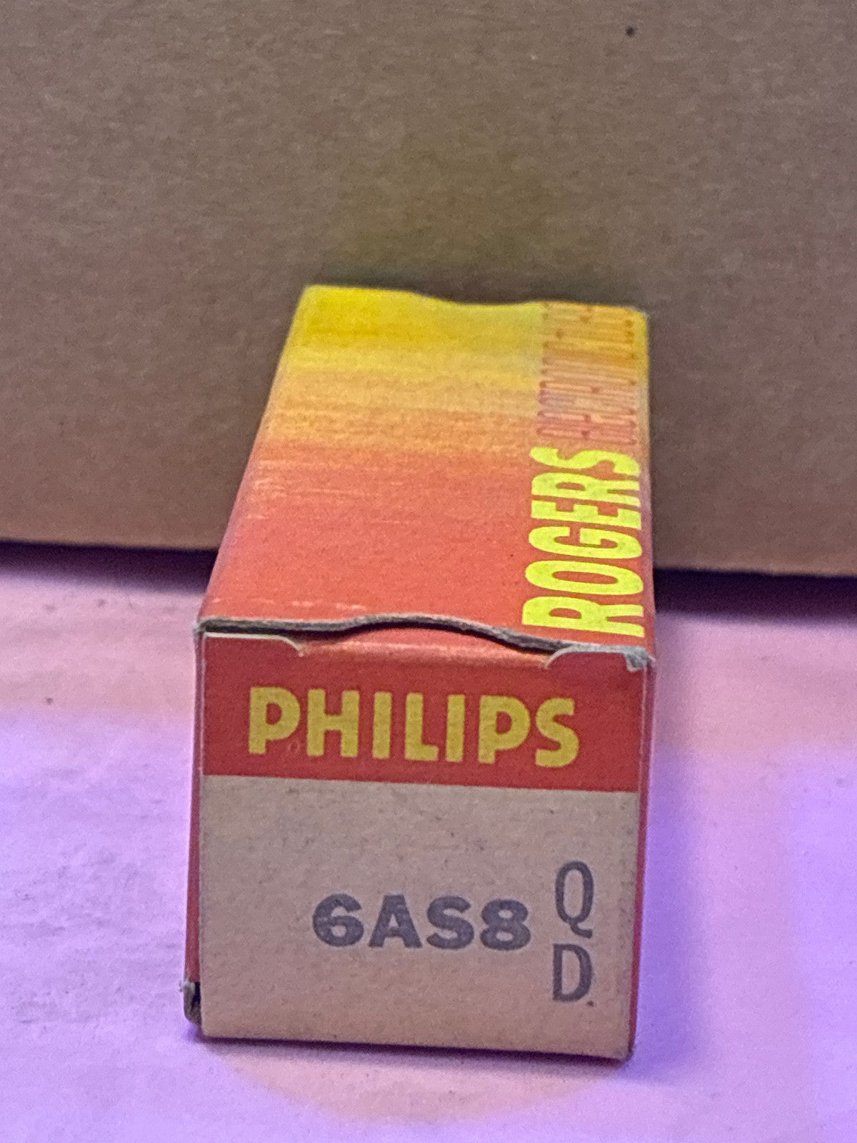 🔥 Philips 6AS8 Vacuum Tube Rogers Branded Box Vintage QD Grade