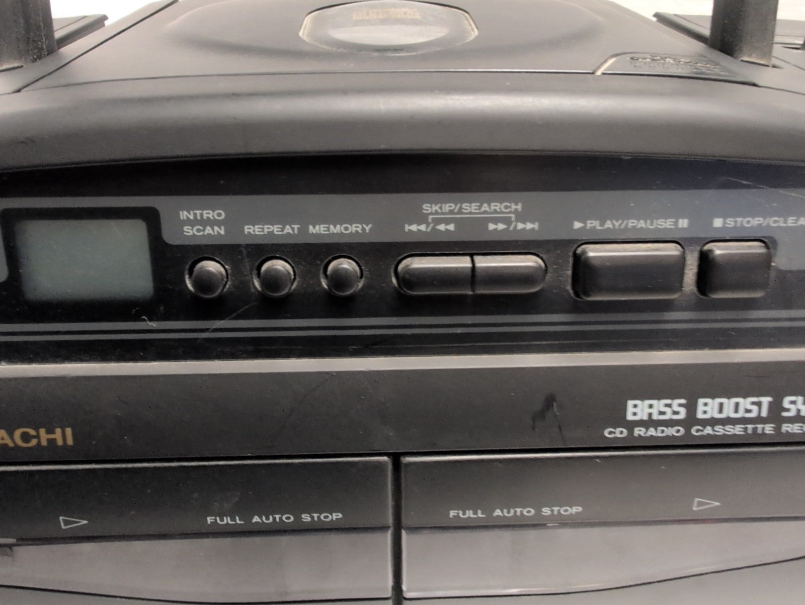 🔥 HITACHI BASS BOOST SYSTEM CX-W300 RADIO-CD- 2 CASSETTE PLAYERS (READ) -