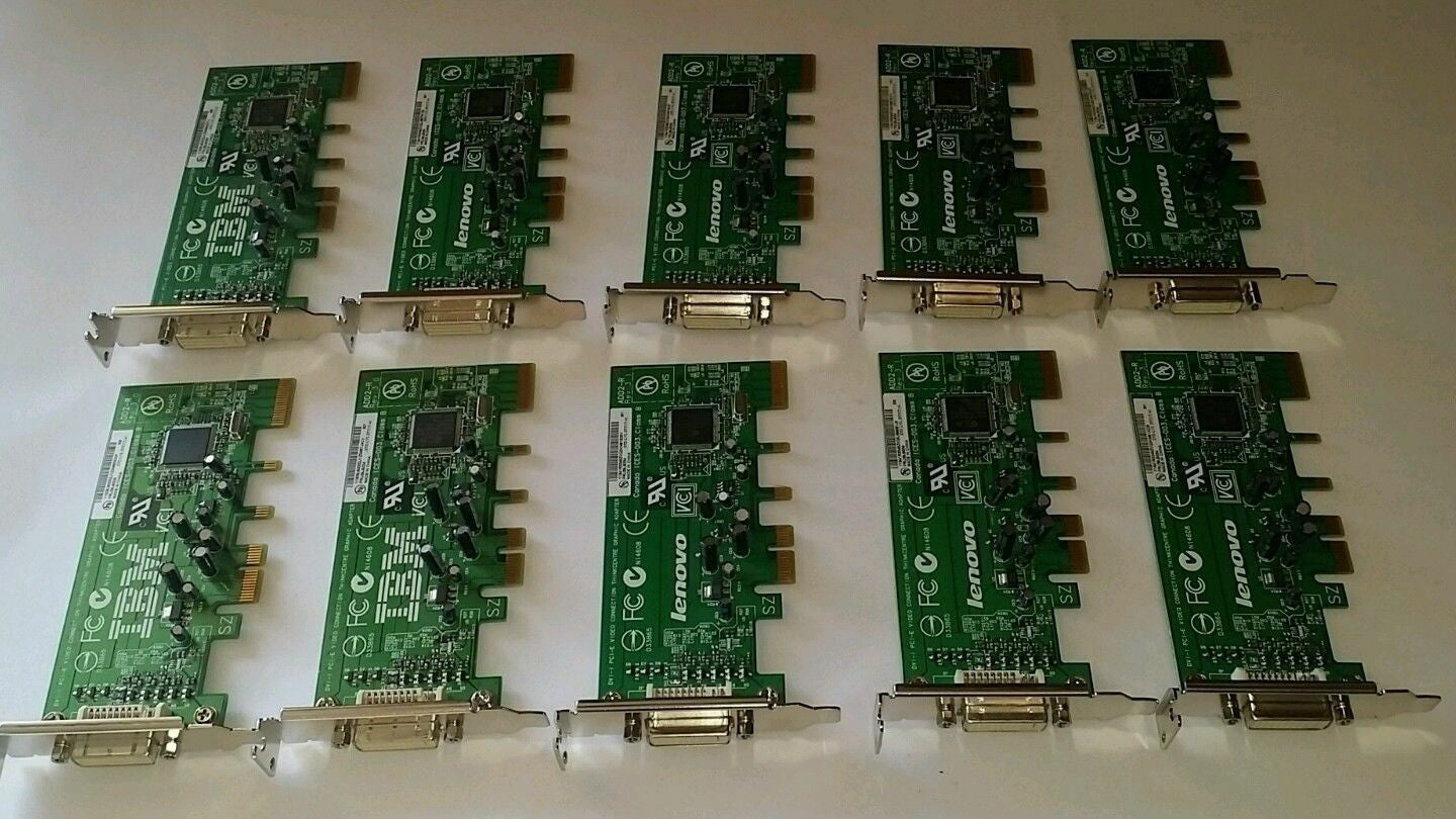 10 x LENOVO/IBM 39J9334 ADD2-R DVI-I PCI-E ThinkCentre Video  Graphic card