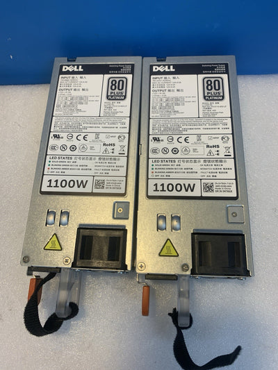 2x 🔥 Dell HT6GX 0HT6GX PowerEdge R820 1100W 80 Plus Platinum PSU Power Supply