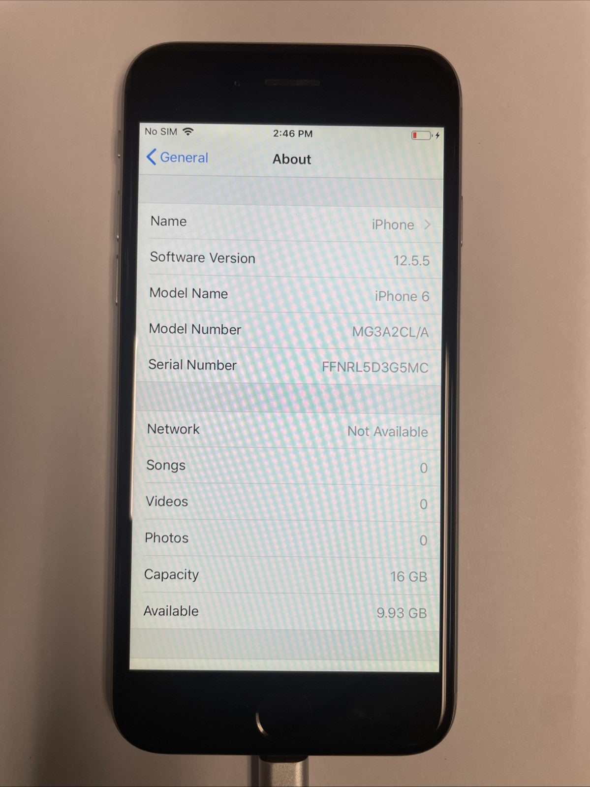 Nice Apple iPhone 6 - 16GB - Silver (Unlocked)  A1549  +