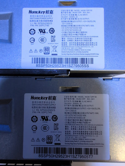 Huntkey HK280-72PP 180W Switching Power Supply for Lenovo - Lot of 2 -