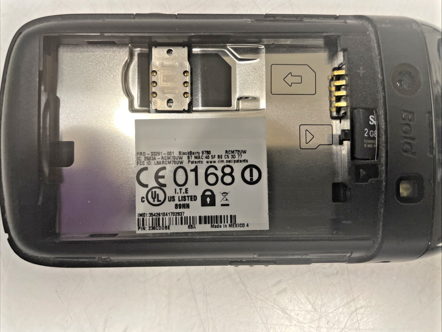 🔥BlackBerry Bold 9780 - Black  Smartphone For Parts+