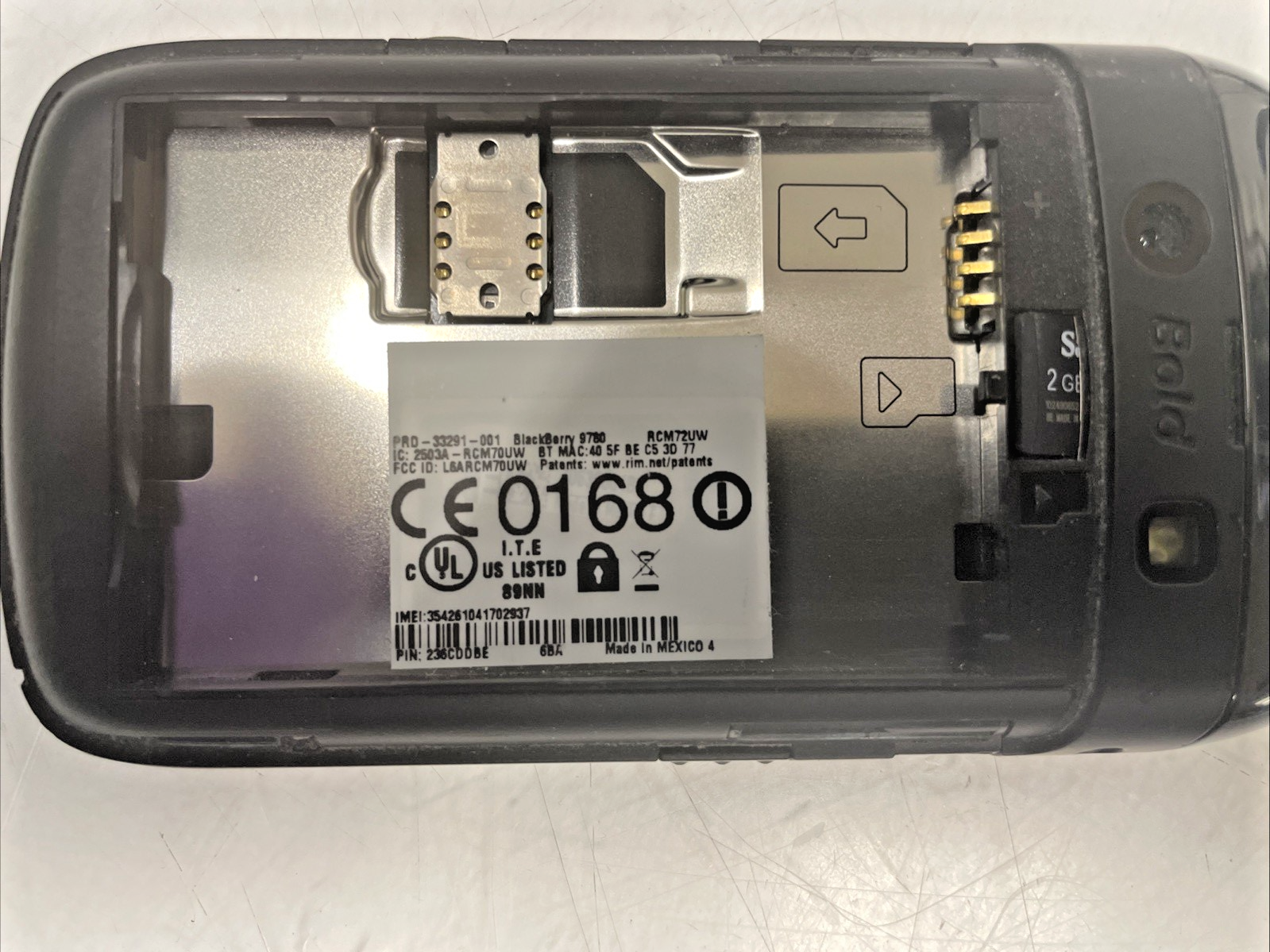 🔥BlackBerry Bold 9780 - Black  Smartphone For Parts+