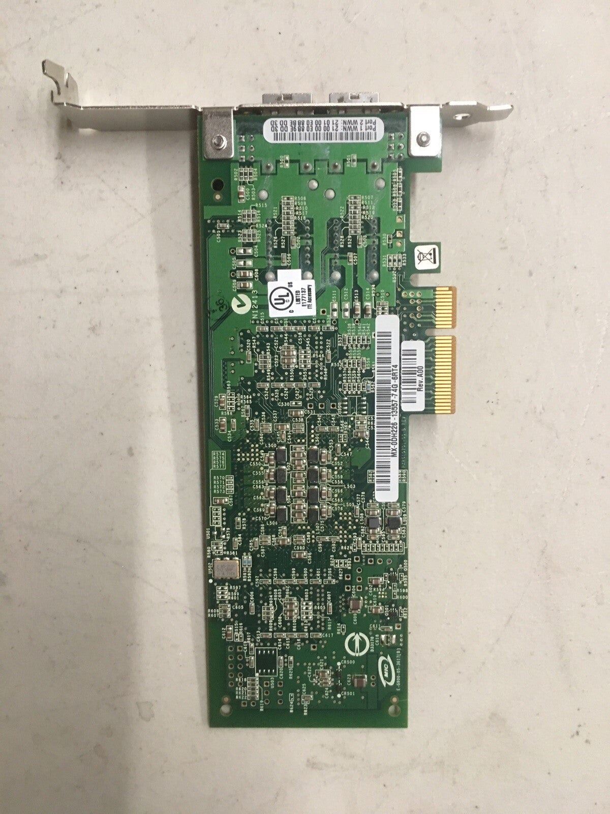 ~ QLOGIC QLE2462 Dual-Port 4GB FIBRE CHANNEL PCI-E # PX2510401-61 A