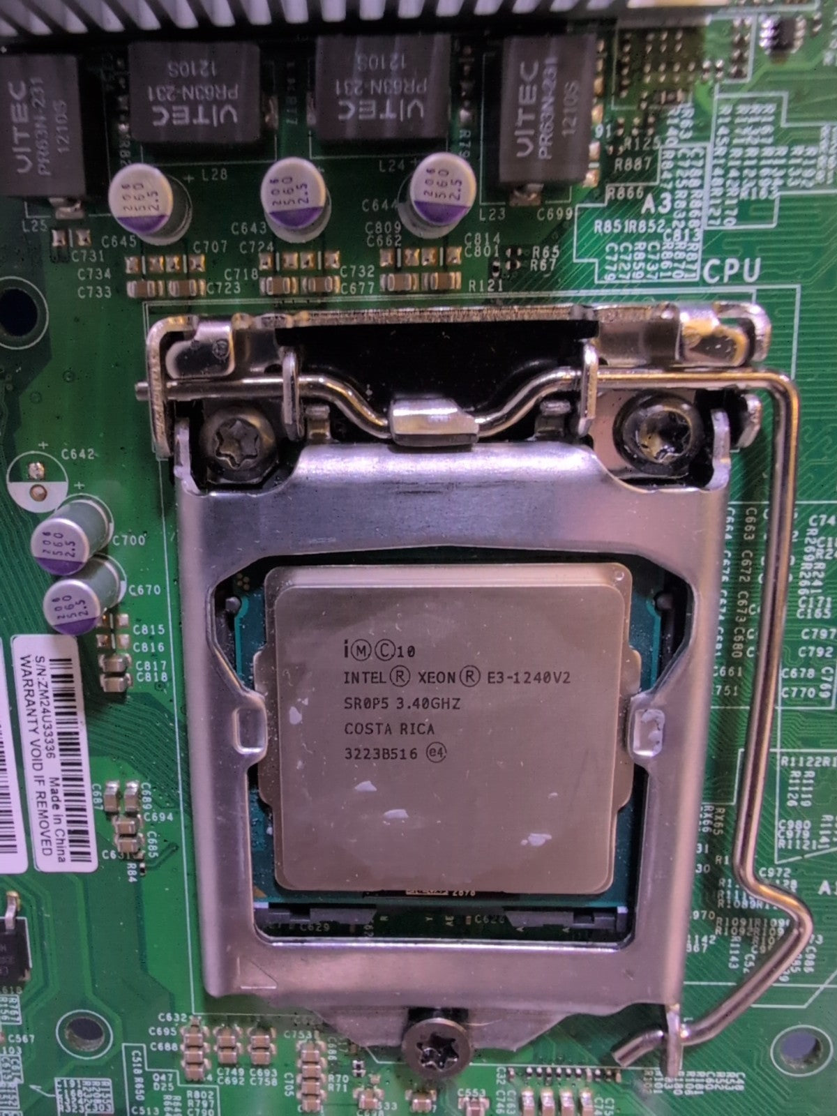 SuperMicro X9SCL-F Micro ATX Server Motherboard + E3-1240 CPU + I/O Shield -