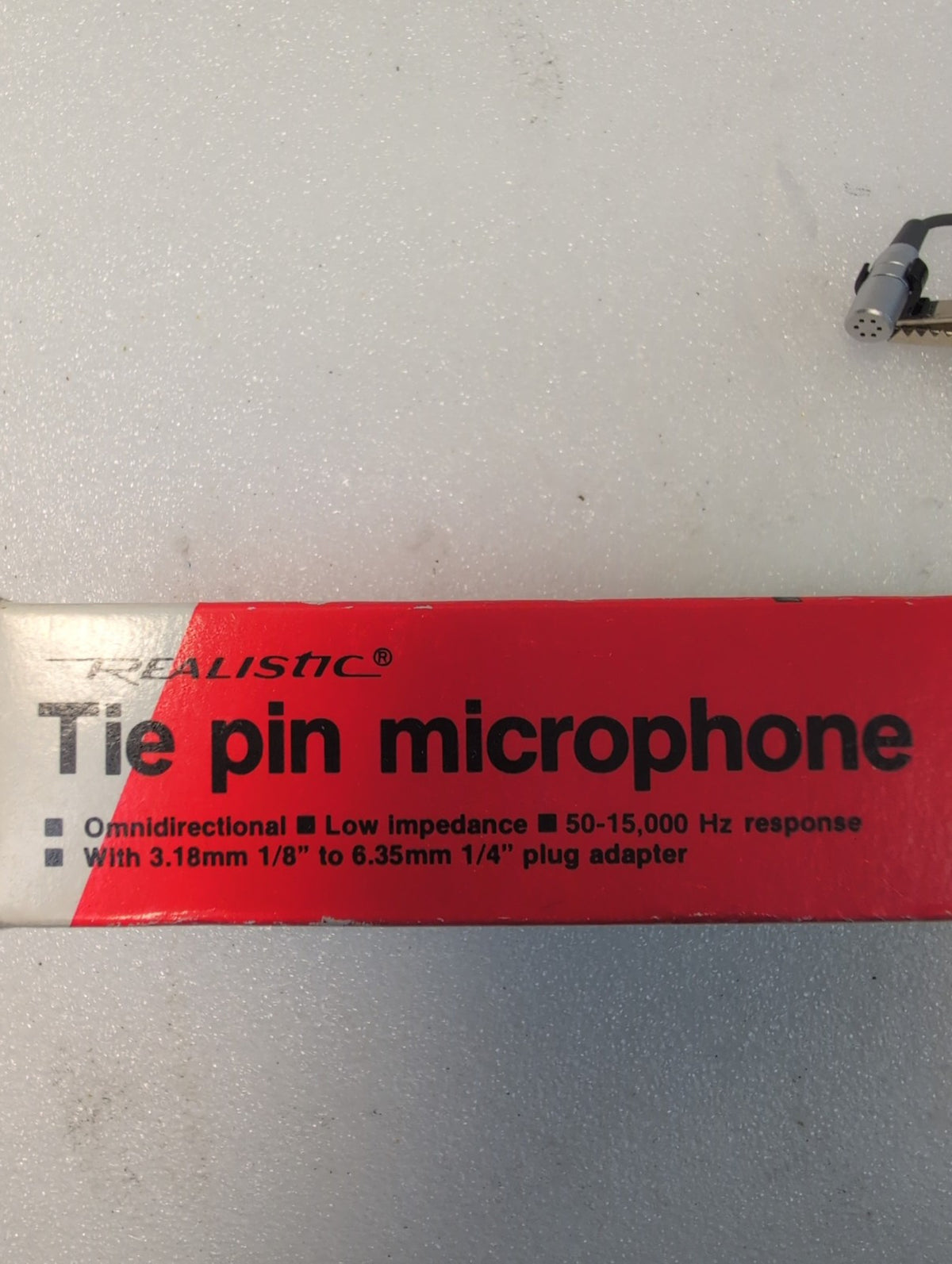 🎸 Realistic Electret Tie Pin Lavalier Microphone 33-1063 Omnidirectional