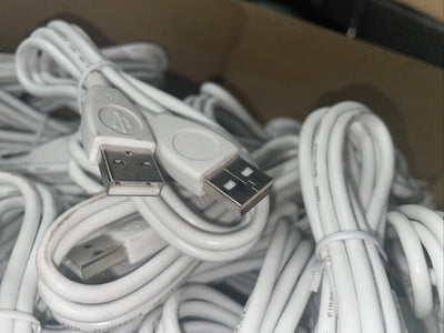 65x New USB Cables with dual same plugs