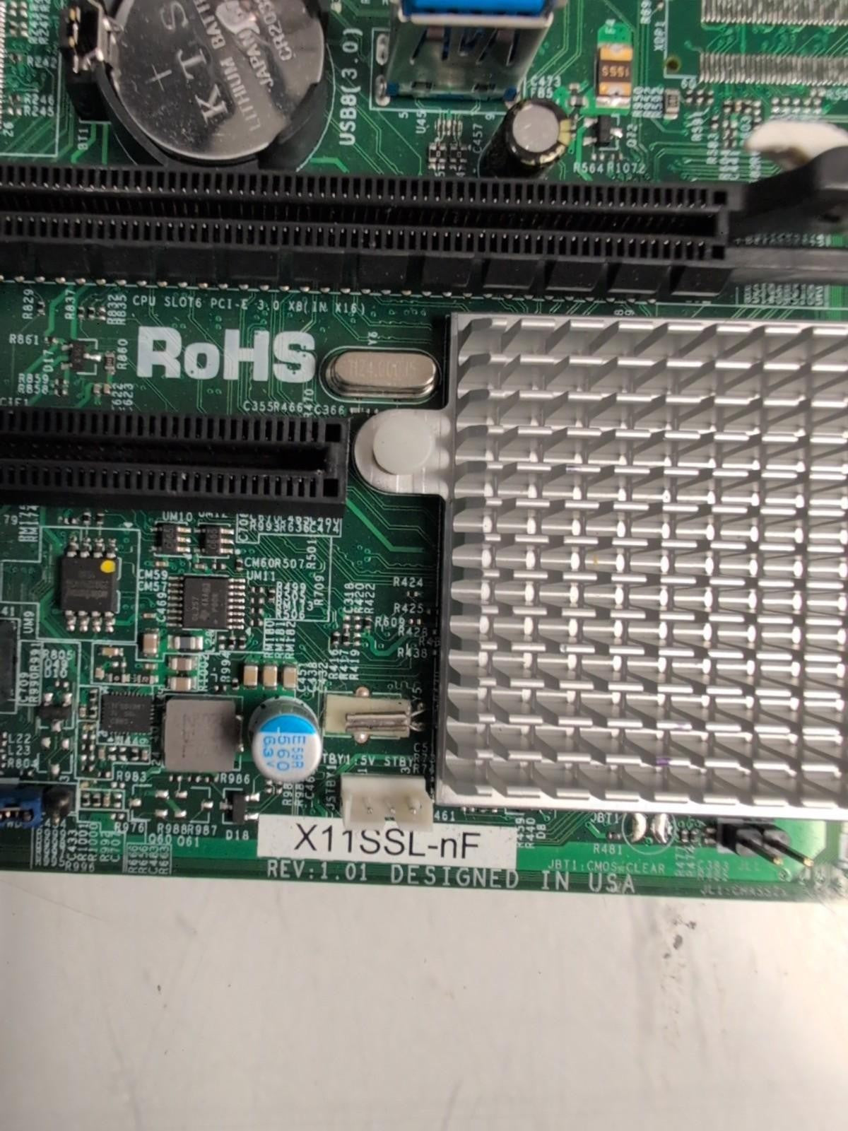 Supermicro X11SSL-nF Intel C232 LGA 1151 DDR4 Server Motherboard W/ E3-1230 V6 -