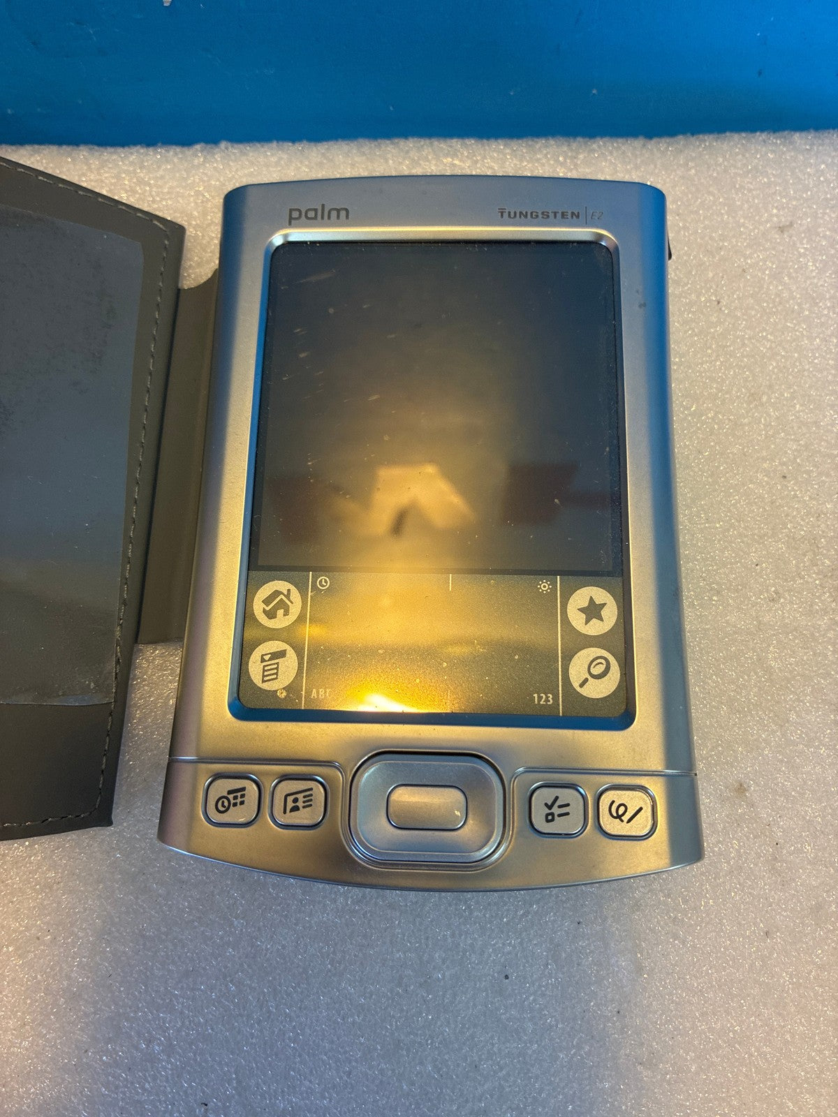 🔥 Palm Tungsten E2 PDA with Leather Flip Case, Bluetooth, SD Slot
