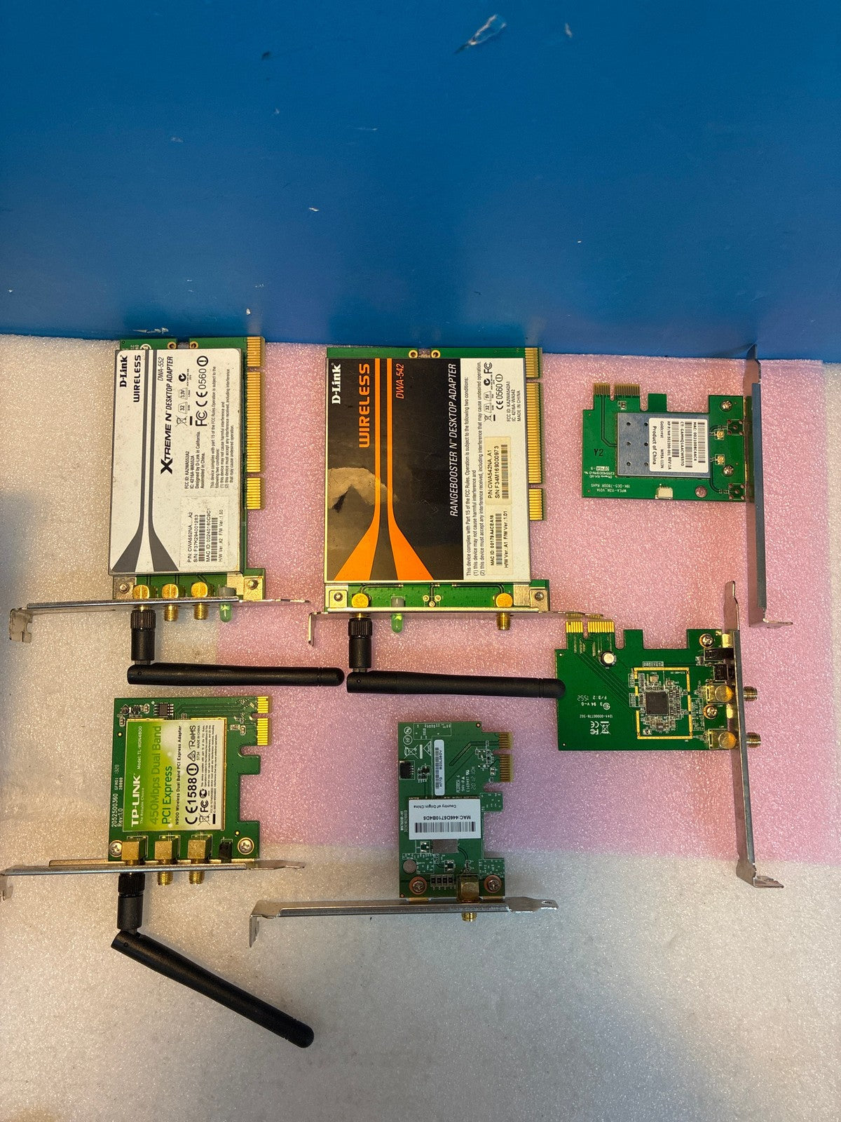 🔥 Lot of 5 Wireless Desktop PCI/PCIe Network Adapter Cards D-Link DWA-542 TP-Li