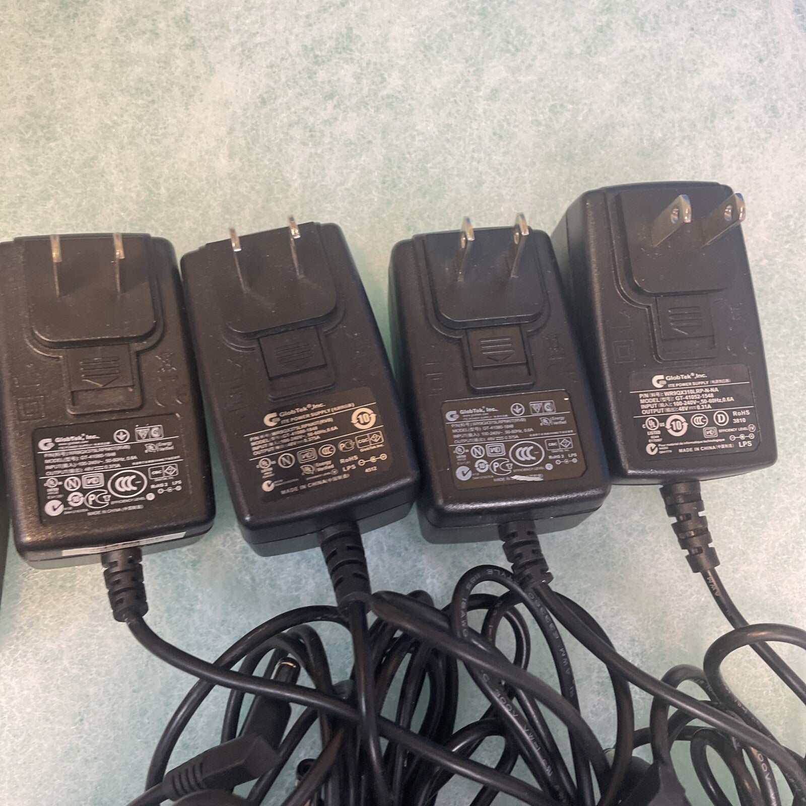Lot Of 7 GLOBTEK WR9QX375LRPNKIT  Power Adapter 48V  0.31A
