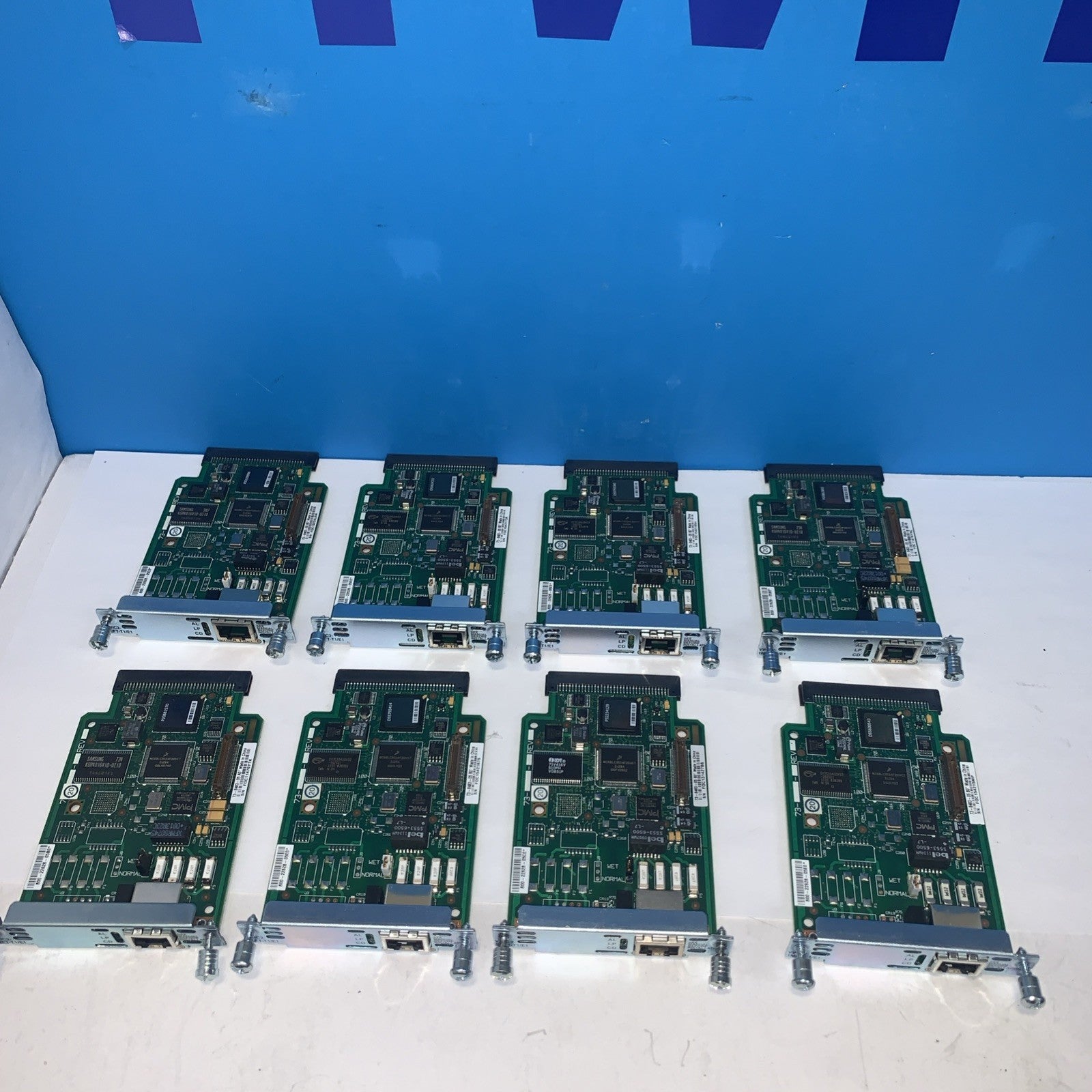 Lot of 8 Cisco VWIC2-1MFT-T1 1-Port T1/E1 Multiflex Trunk Voice Interface Card