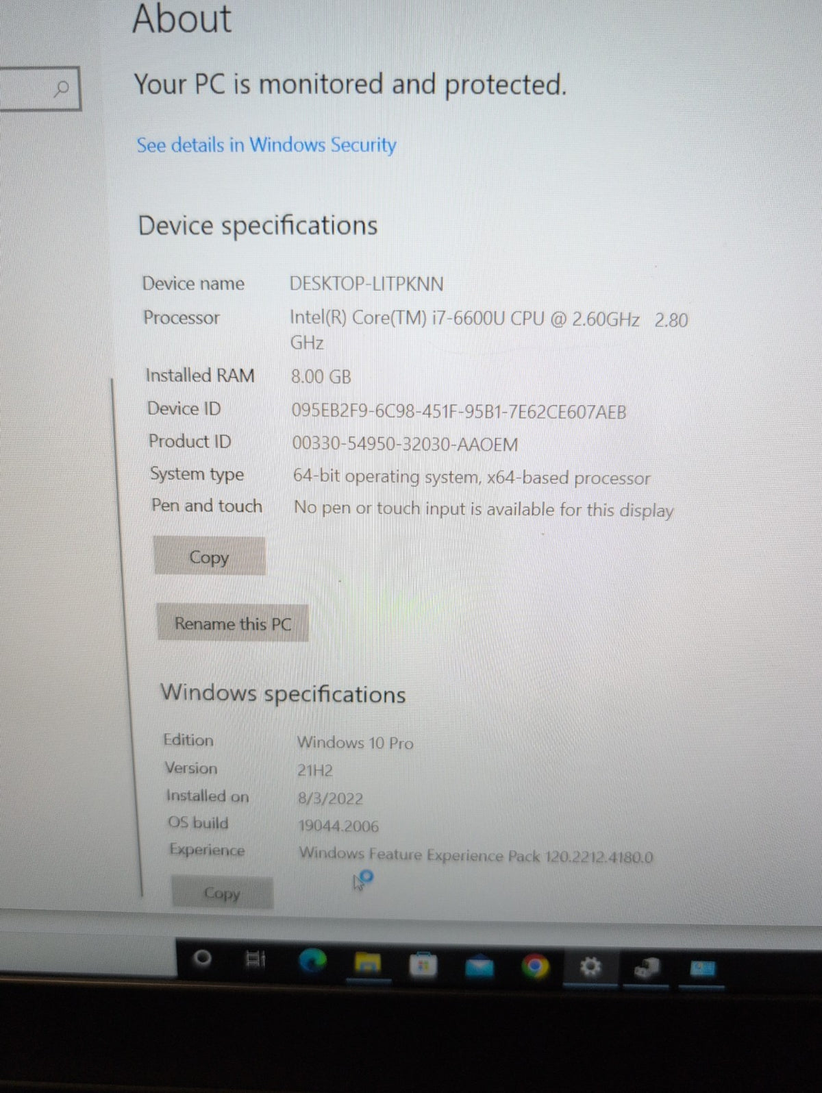 🎸 Toshiba Tecra A50-C 15.6" Laptop i7-6600U /8GB RAM /500GB HDD/Windows10 Pro