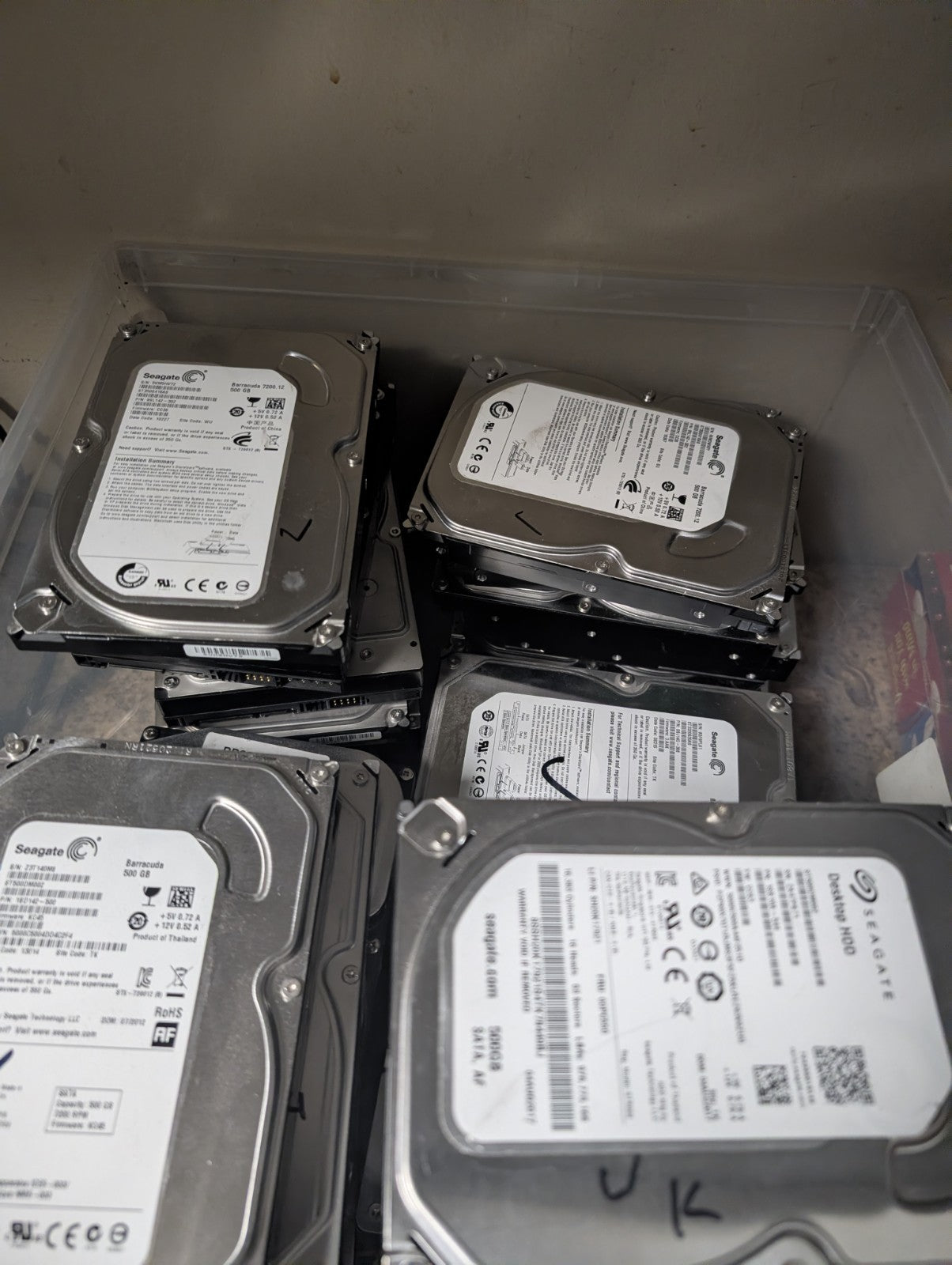 🔥 Lot of 20 Mixed Brand 500GB SATA 3.5" Desktop Hard Drive HDD Tested -