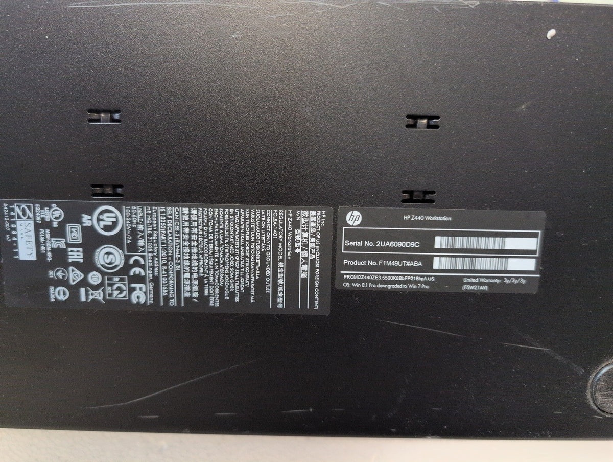 HP Z440 Workstation F1M49UT#ABA Xeon E5-1620 v3 16GB RAM 1TB HDD Win 11 Pro -