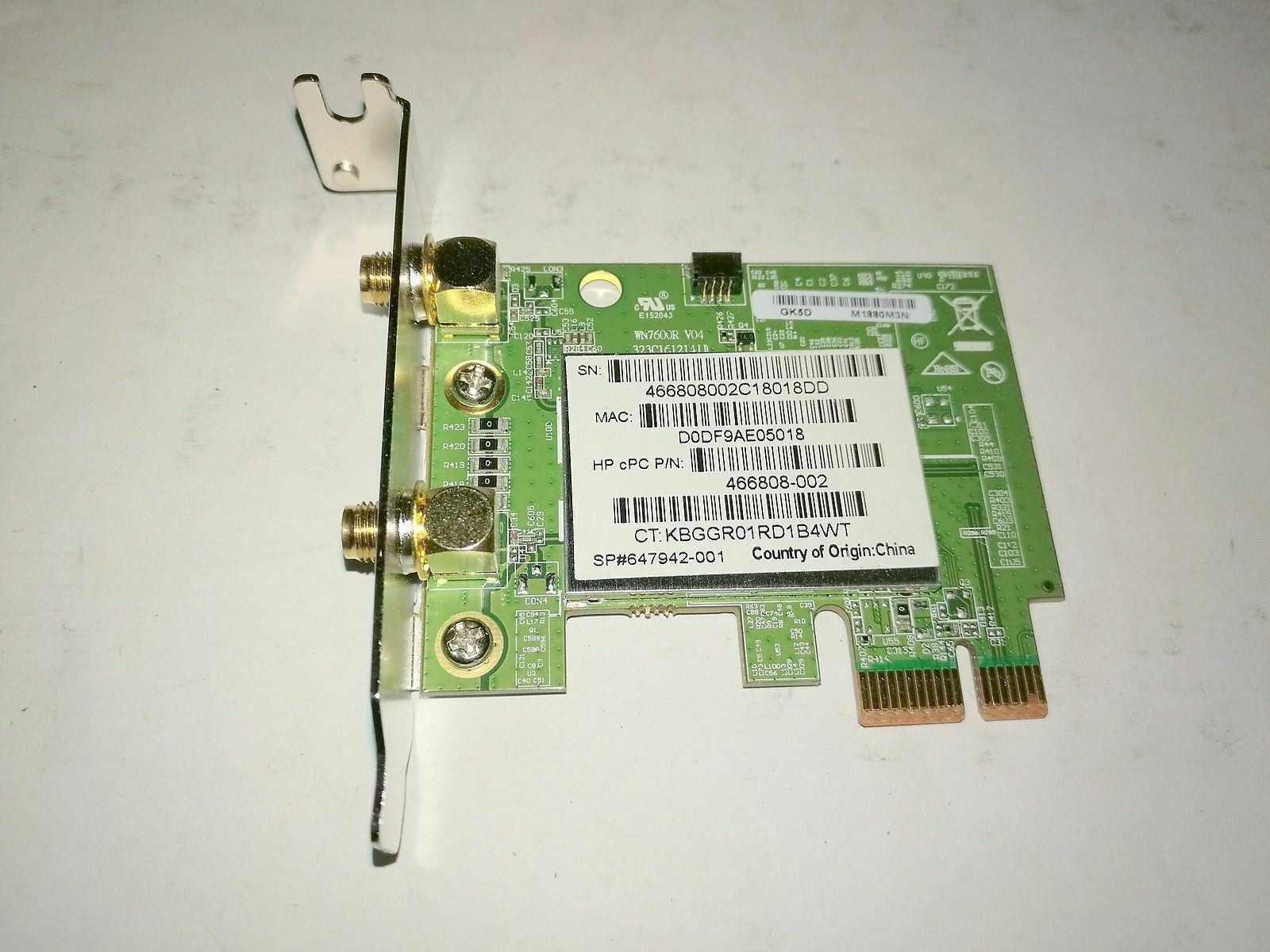LOT OF 48 HP PCI-E WL-LAN 802.11 B/G/N Saffron Adapter Card  466808-002 @@@