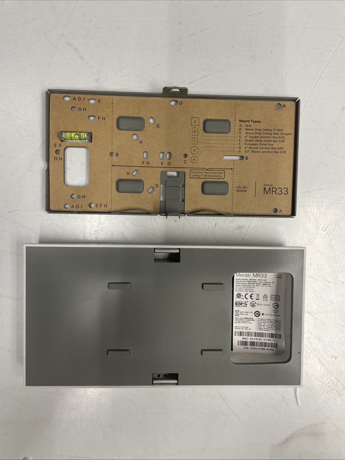 Cisco Meraki MR33-HW Access Point  With MOUNTING BRACKET  +