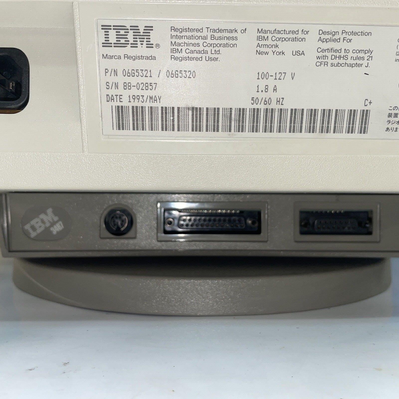 Nice ~ IBM 3487 InfoWindow II Display Station 1993 with IBM P/N 1395660 keyboard