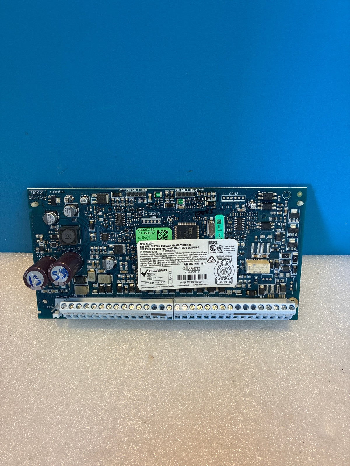 🔥 DSC HS2016 Burglar Alarm Control Panel Board UA621 REV.03 Fire Security