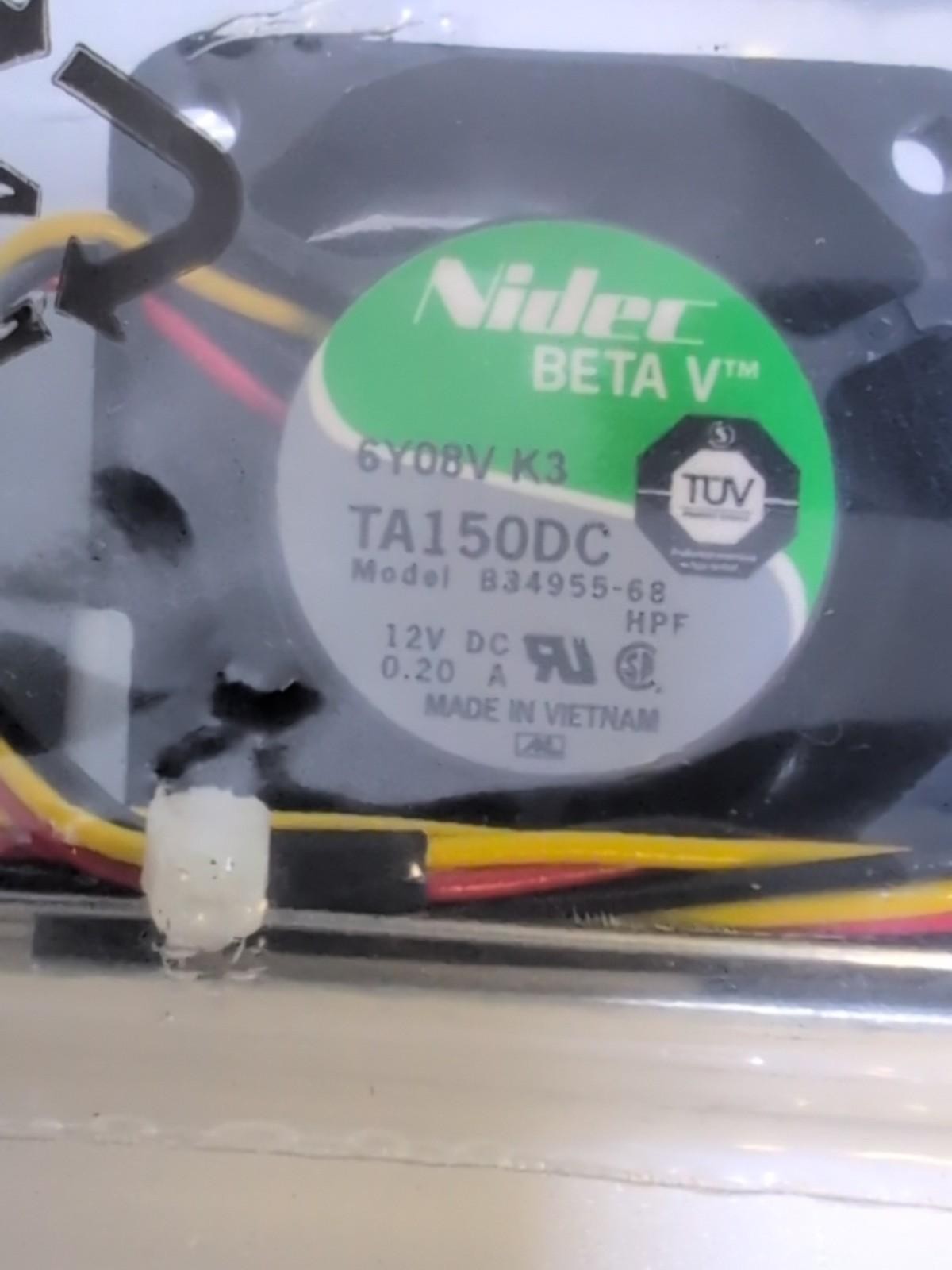NEW 6x NIDEC 6YD8V TA150DC DC12V 0.29A 4CM 3-Pin Server Cooling Fan With Rack -