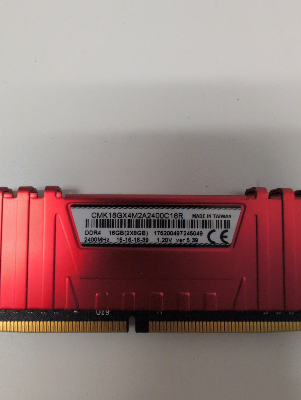 🎸 Corsair Vengeance LPX CMK16GX4M2A2400C16R 8GB  DDR4 2400MHz Red