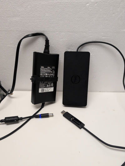 🔥 4x Dell D6000 Docking Station USB 3.0 TYPE-C 4K w/ 130W Dell Adapter Tested -