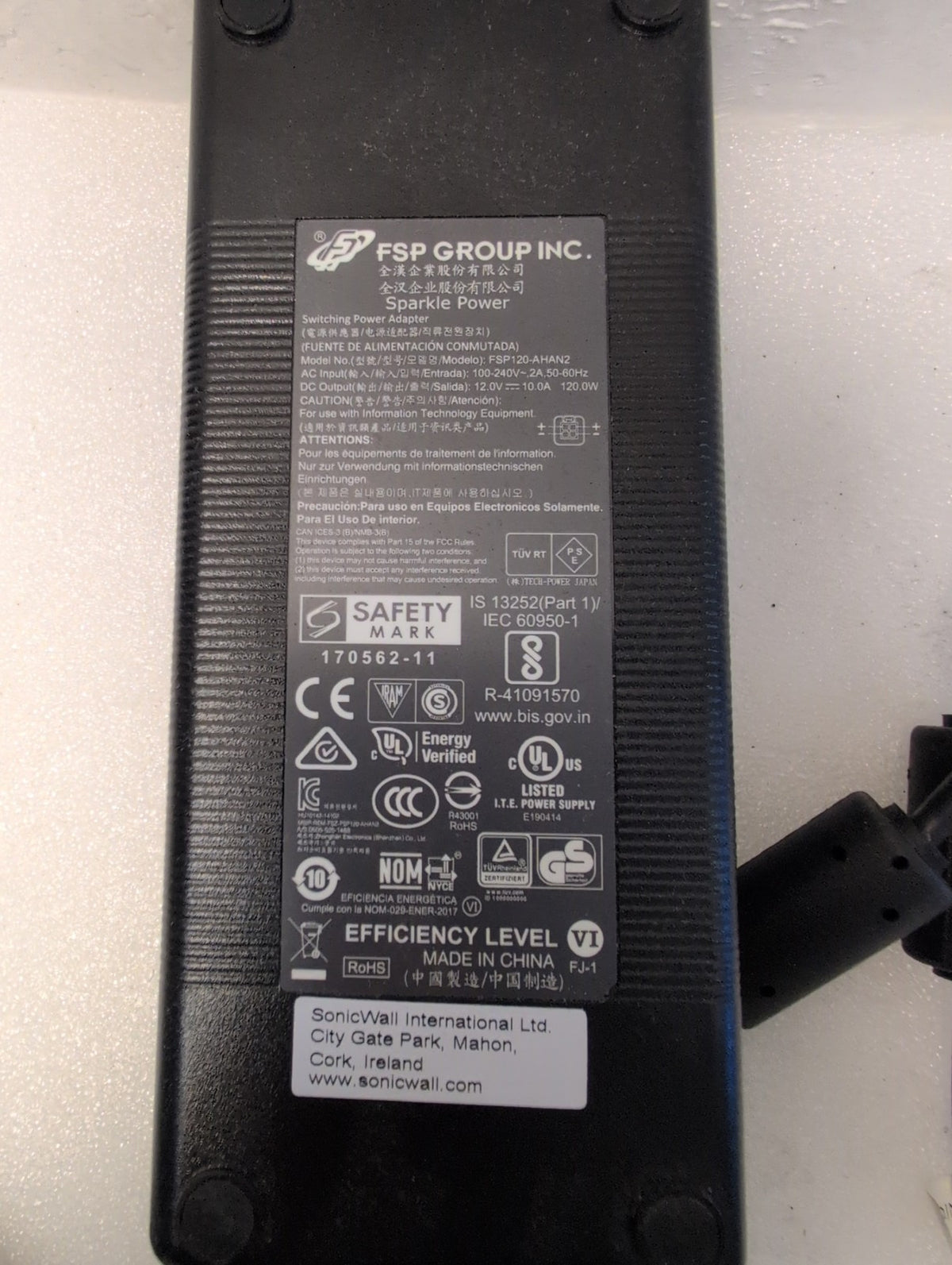 🎸 SonicWall FSP120-AHAN2 120W AC Power Supply Adapter 12V 10A 4-Pin Connector