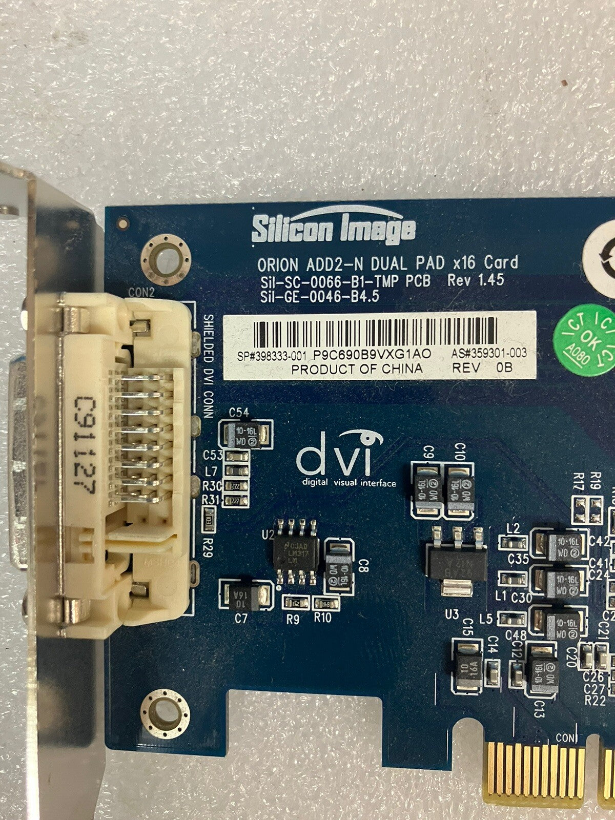 ~ Silicon Image Orion ADD2-N Dual Pad Graphics Video Card 359301-003 398333-001