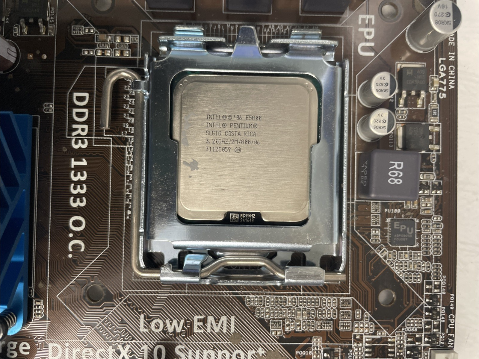 🔥ASUS P5G41T-MLX MOTHERBOARD LGA775 + i/o  + cpu E5800 SLGTG  +