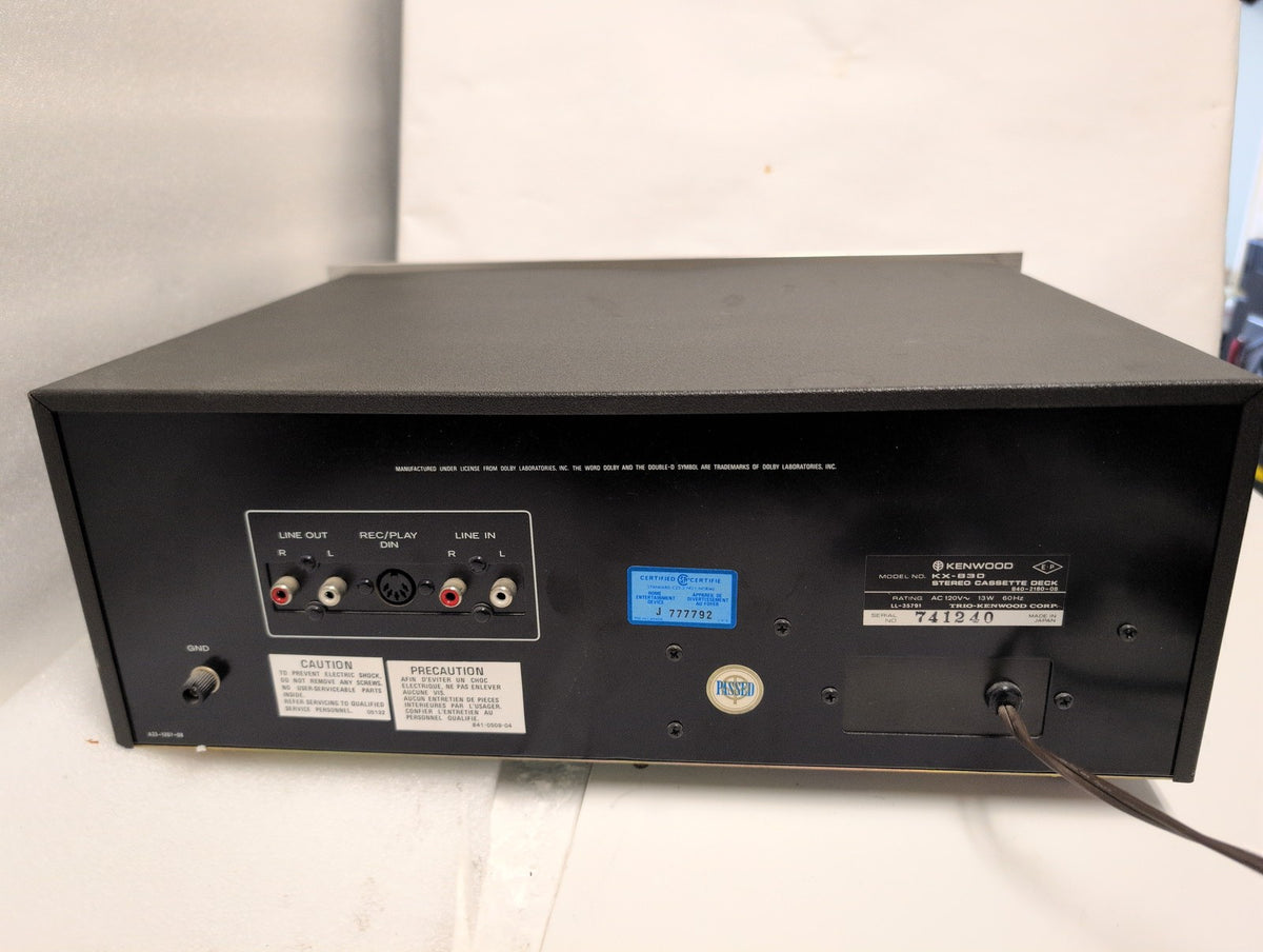 🎸 (AS IS) Kenwood KX-830 Stereo Cassette Deck Dolby NR System (No spinning)