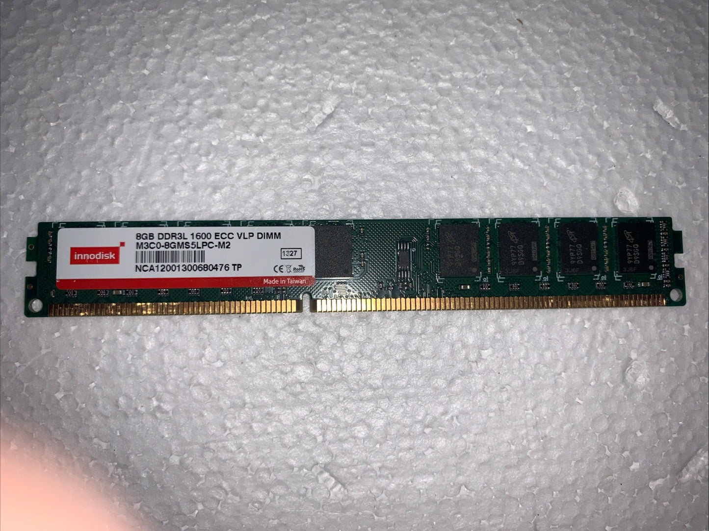 🔥 Innodisk 8GB DDR3L-1600 ECC VLP DIMM M3C0-8GMS5LPC-M2 Industrial RAM