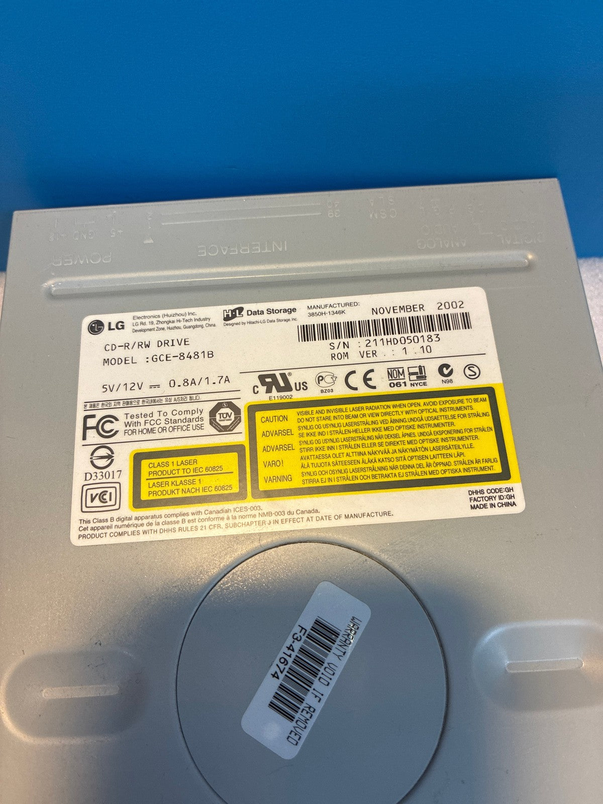 🔥 LG GCE-8481B Internal IDE CD-R/RW Drive 48x24x48x Vintage PC
