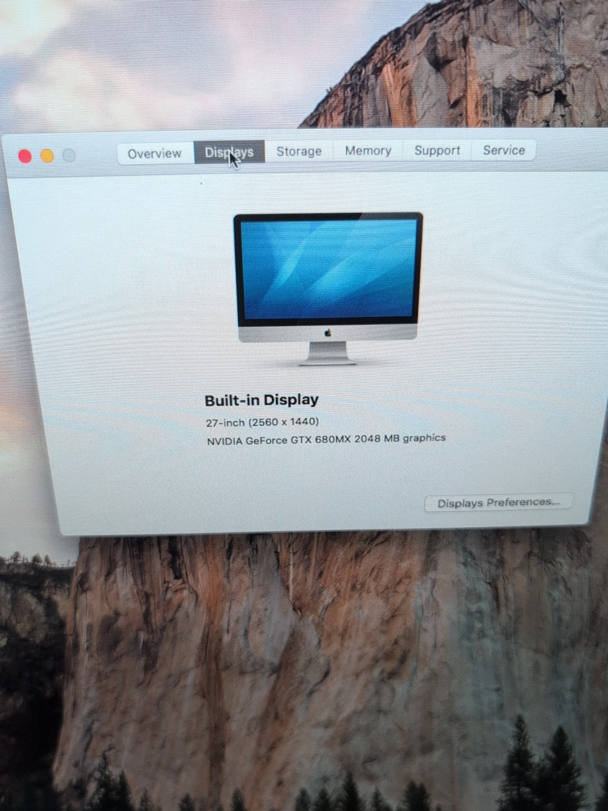 Apple A1419 iMac 2012 27"  i7-3. 40 GHz /16GB RAM/128GB SSD /OS 10.13 (READ*)-