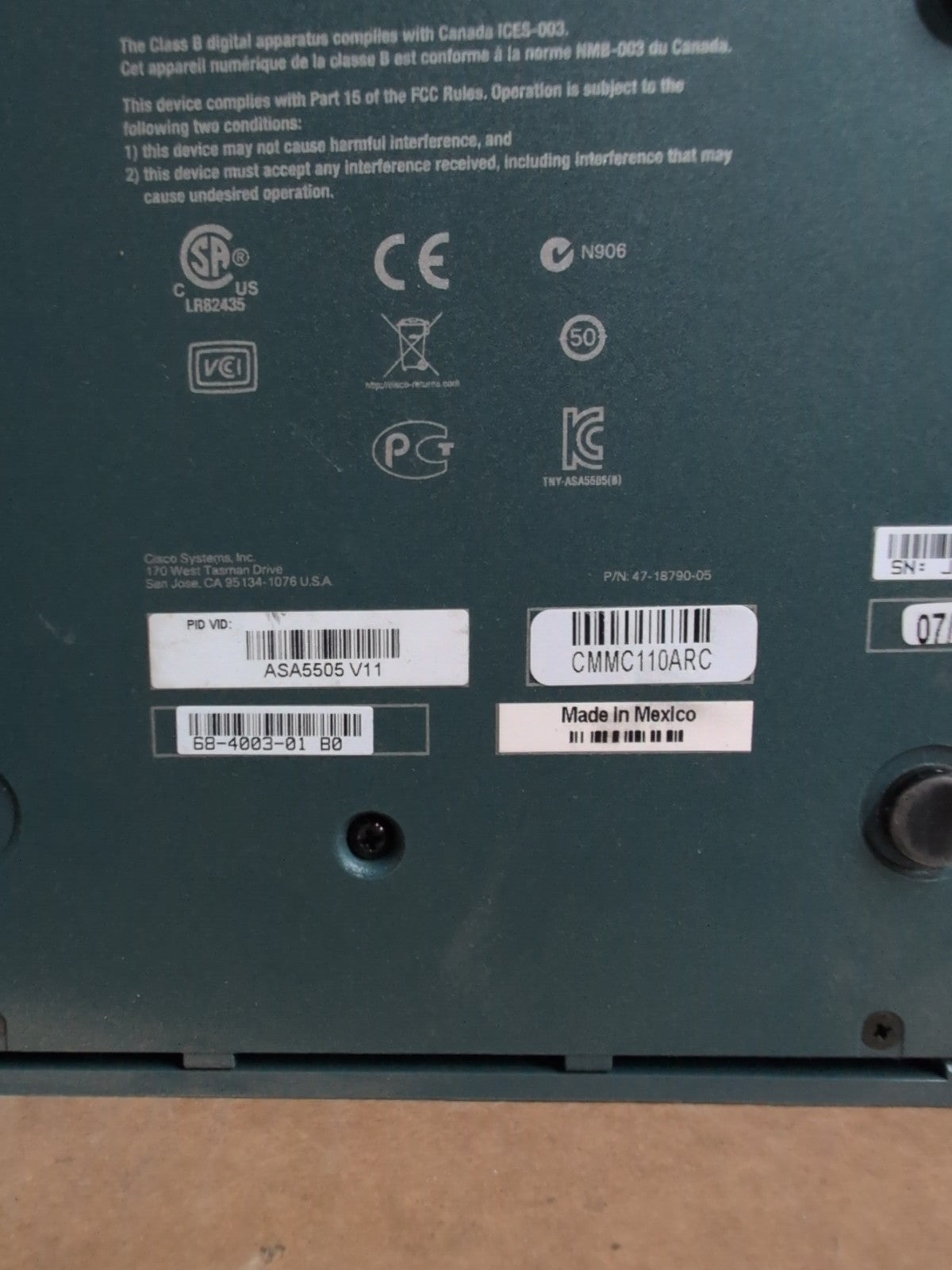 🔥 8x Cisco ASA 5505 Firewall Adaptive Security Appliance (NO Power Supply) -