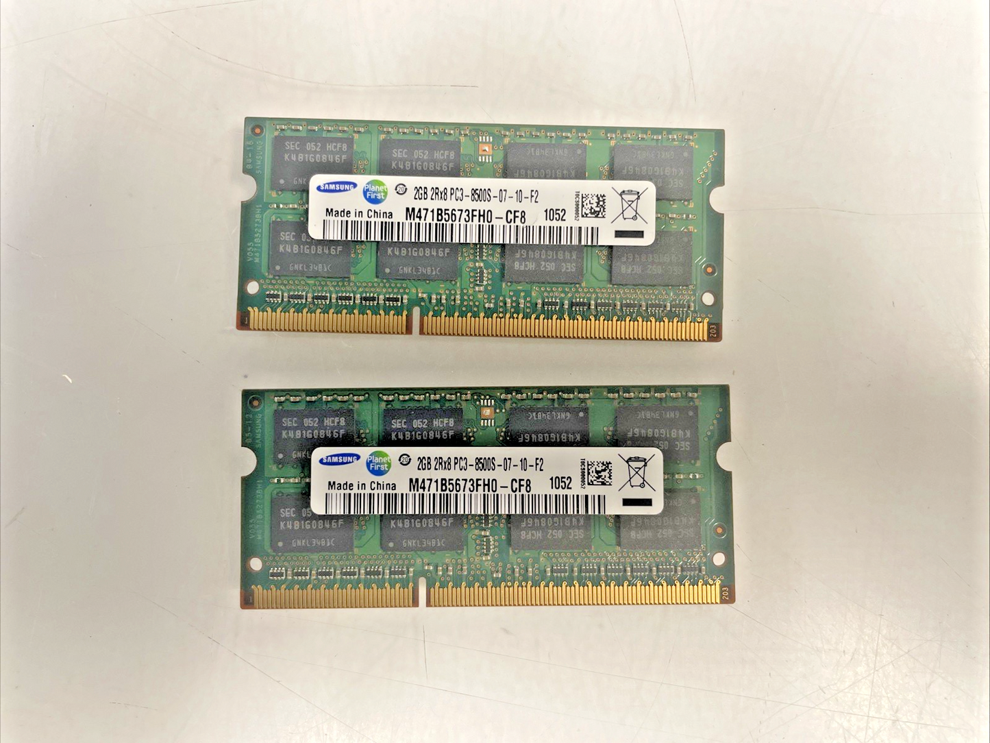 🔥2x Samsung  2GB 2Rx8 PC3-8500S-7-10-F2 RAM Memory for Apple Laptop +