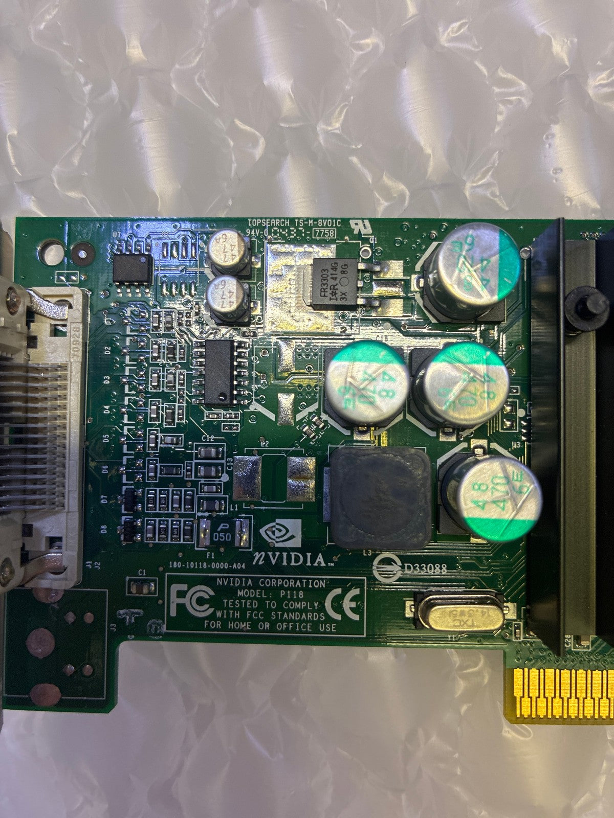 🔥 NVIDIA P118 Low Profile AGP Graphics Card DVI-I Passive Heatsink Dell G0773