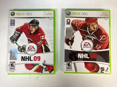 (Lot of 2x) XBOX 360 Video Games EA Sports NHL 08 / NHL 09 With Manual ~