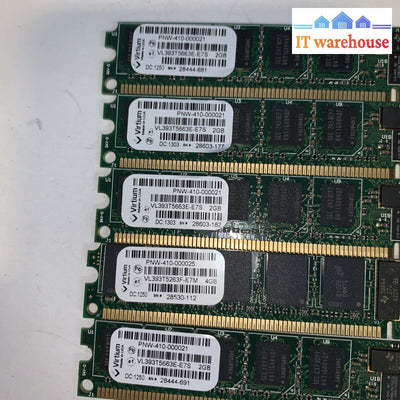 (5x 2GB) Virtium VL393T5663E-E7S PC2-6400E (DDR2-800) VLP RAM Modules