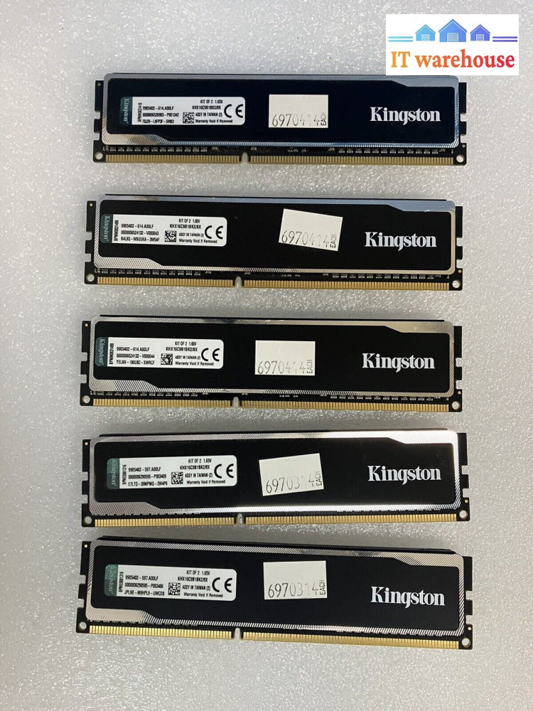 ~ (5x 4GB) KINGSTON HyperX FURY PC3-12800 DDR3-1600 KHX16C9B1BK2/8X Desktop RAM
