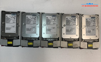 5x HP 72.8 GB 15000 RPM wide ultra320 SCSI server hard drive +caddy