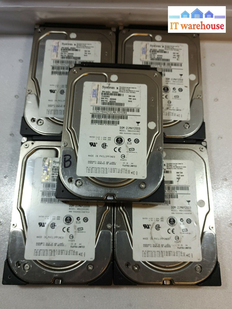 5X Ibm 43X0802 43X0805 42C0242 Ca06778 300Gb 3.5’Sas 3Gb/S 15K Hard Drive