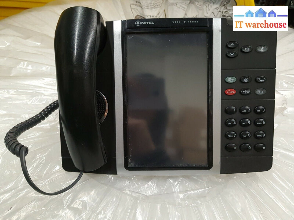 - 5X Mitel 5360 Ip Phone 50005991 W/ Handset & Stand Tested