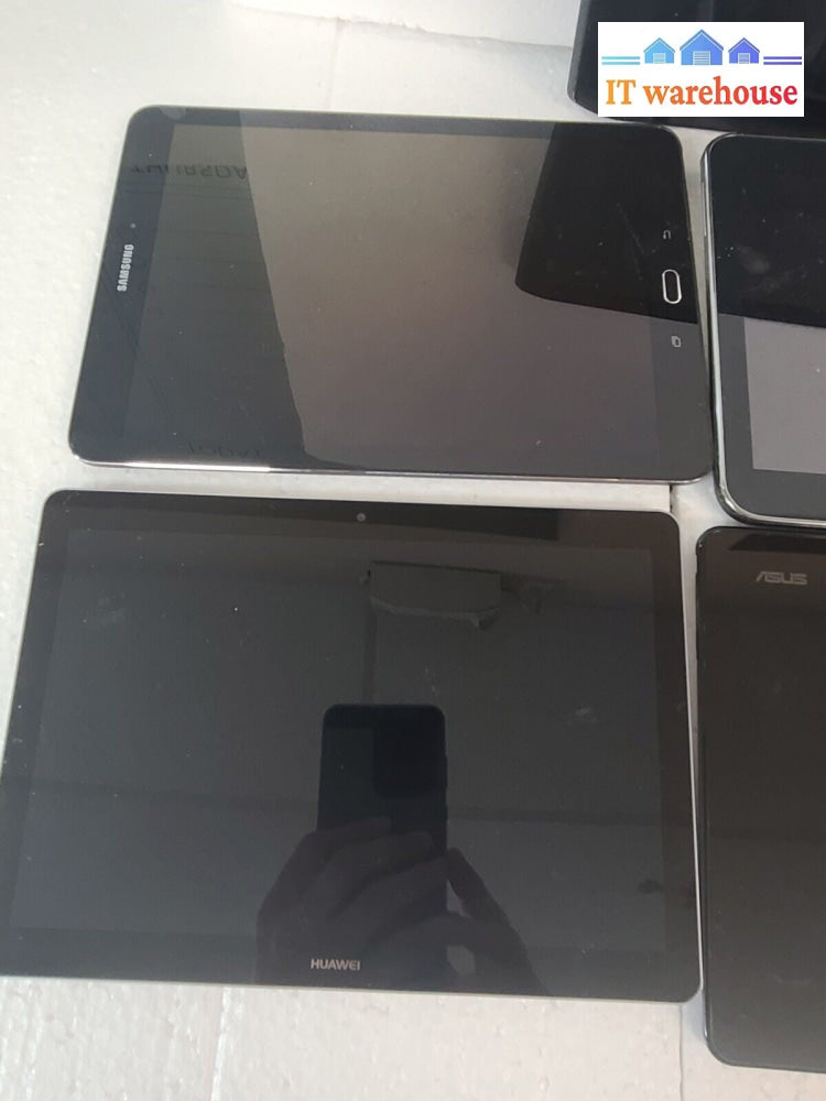 -  5x Mixed BRAND 9~10 Inch Tablets Samsung, ASUS, Huawei,Motorola  (AS IS)