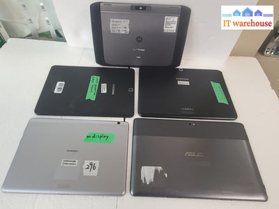 -  5x Mixed BRAND 9~10 Inch Tablets Samsung, ASUS, Huawei,Motorola  (AS IS)