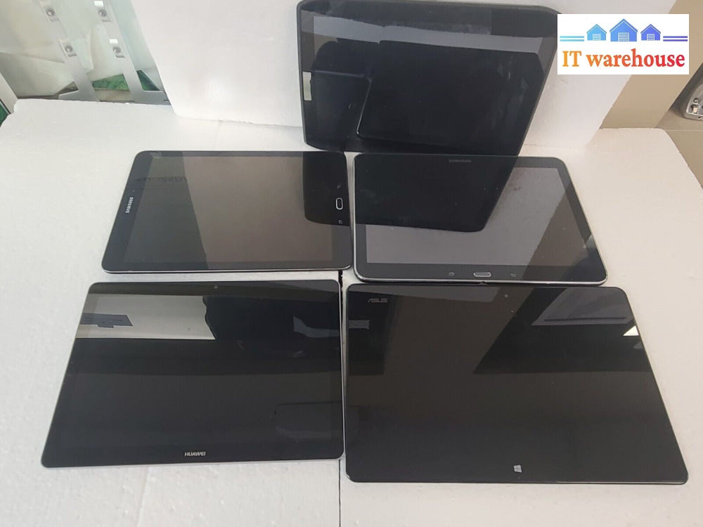 -  5x Mixed BRAND 9~10 Inch Tablets Samsung, ASUS, Huawei,Motorola  (AS IS)