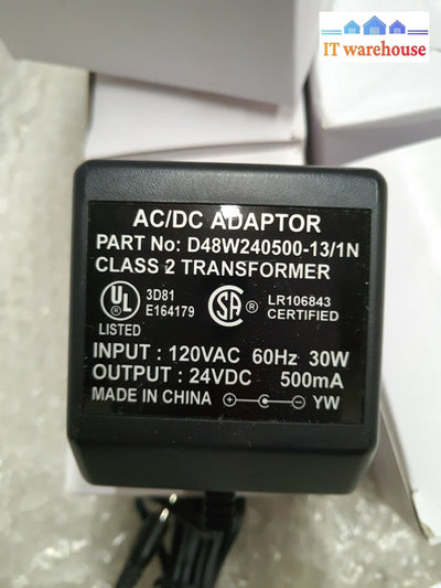 - 5X New 24Vdc 500Ma Power Supply Adapter D48W240500-13/1N